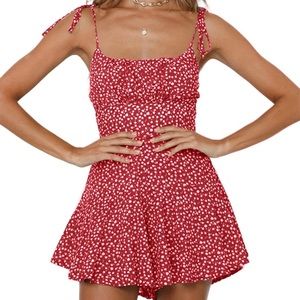 Jeanewpole1 Women's Floral Wide Leg Romper